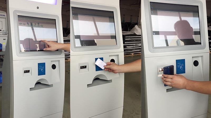 dual screen bill payment kiosk acceptor in bank-1