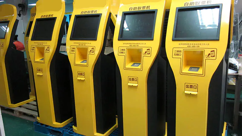 led ticket kiosk machine with camera for sale