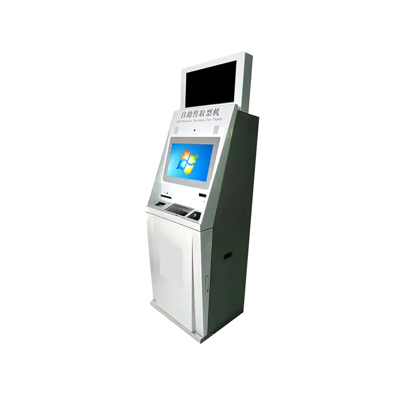 Self-service Kiosk for ticketing printing with capacitive touch screen for bus station