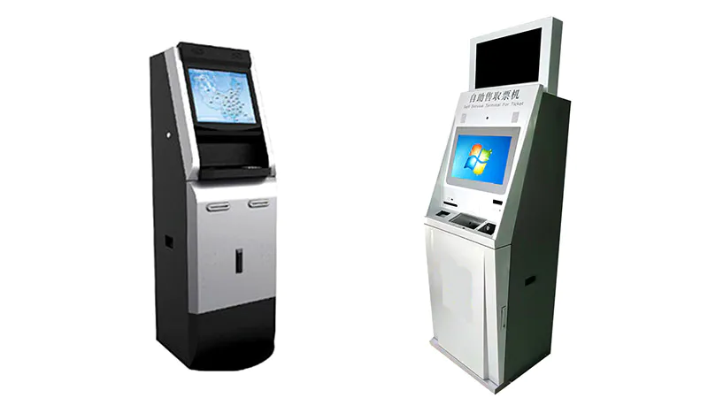 capacitive outdoor ticket kiosk with printer on bus station Hongzhou