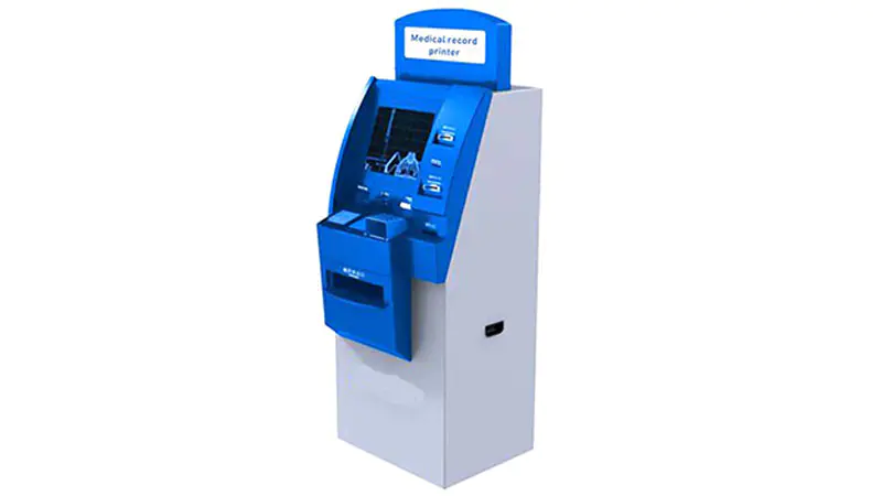 19 inch capacitive touch screen internet hospital check in kiosk for line up with coin operated and metal key board