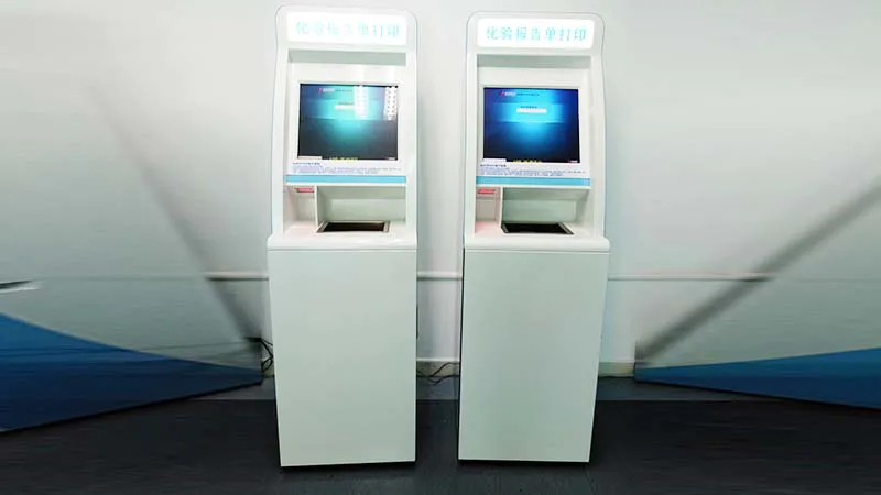 screen medical check in kiosk metal for patient