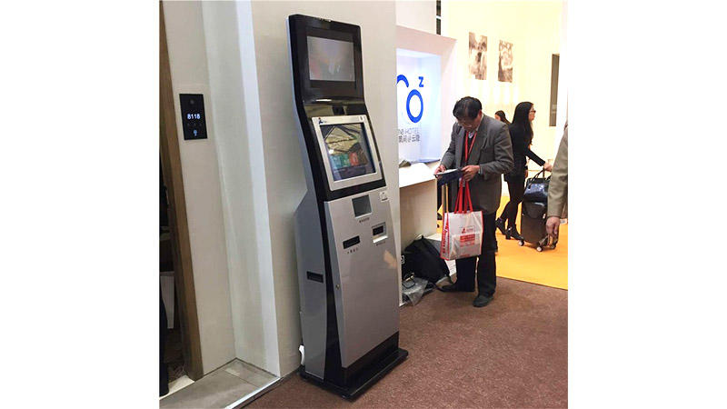 Hongzhou check hotel lobby kiosk printer in