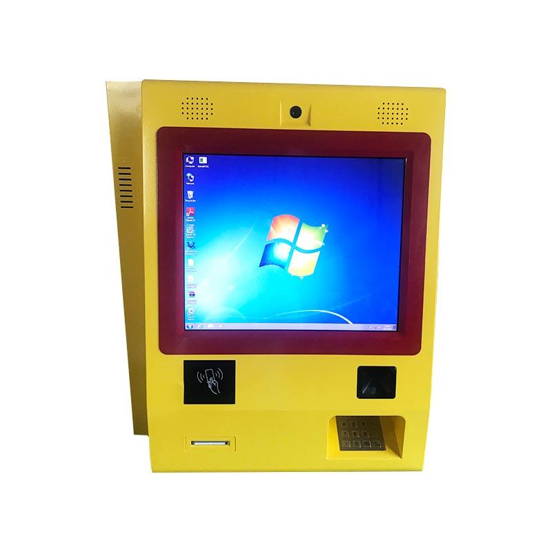 Wall mounted payment kiosk with RFID, metal keyboard and Windows system