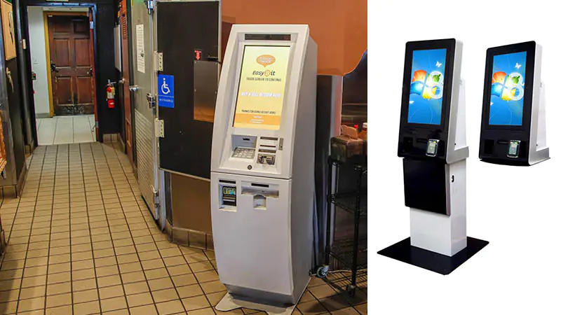 Hongzhou screen self service payment kiosk manufacturer machine in bank