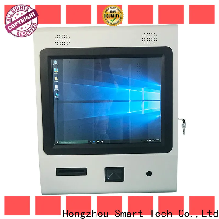 Hongzhou multimedia digital information kiosk with qr code scanning in bar