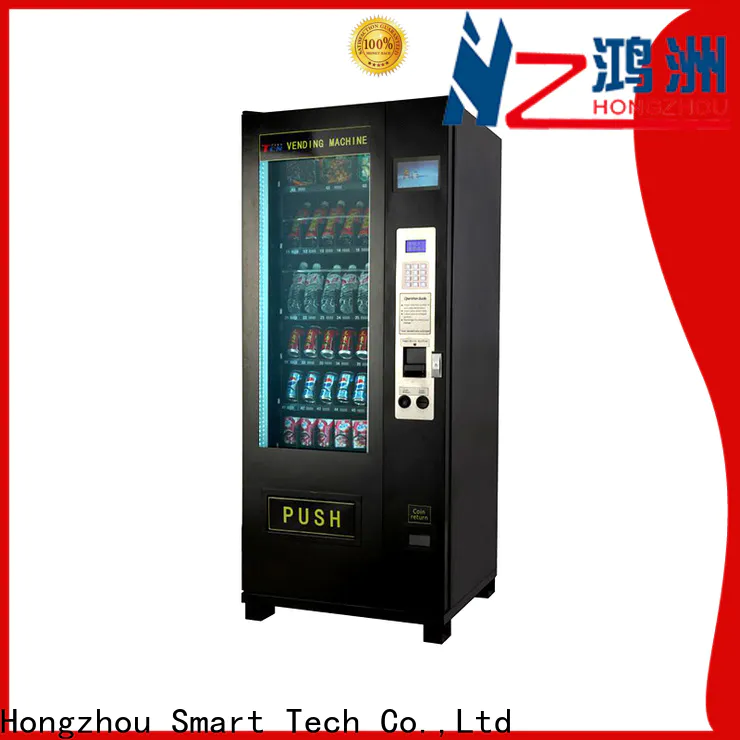 design snack vending machine with barcode scanner for airport