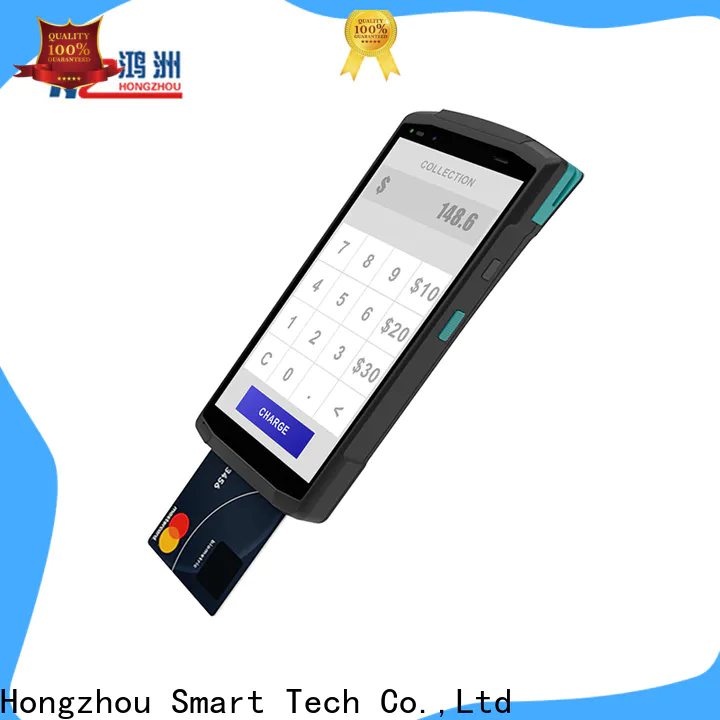 Hongzhou contactless mobile pos machine with printer in library