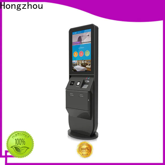Hongzhou wholesale hotel check in kiosk with printer for sale