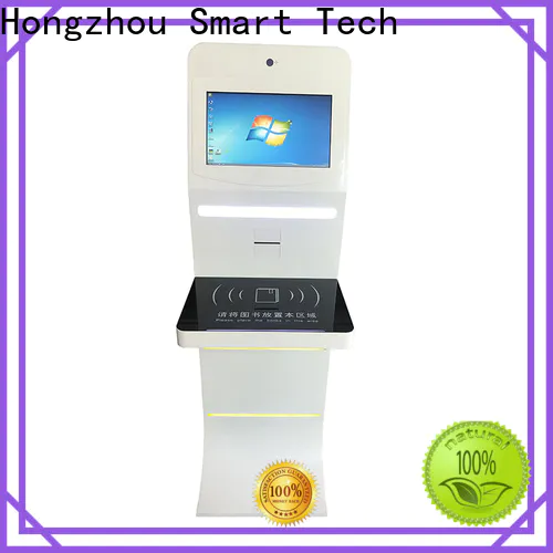 best library kiosk with id card reader for books