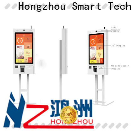 Hongzhou factory price self ordering kiosk with qr code scanner for restaurant
