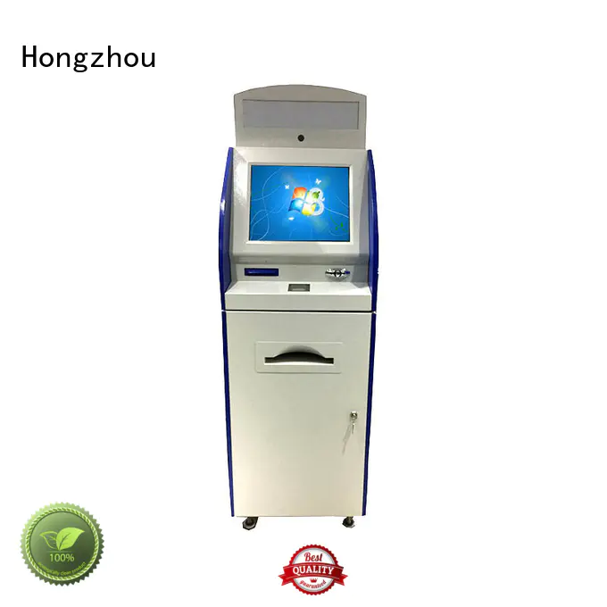 Hongzhou multimedia interactive information kiosk with qr code scanning in airport