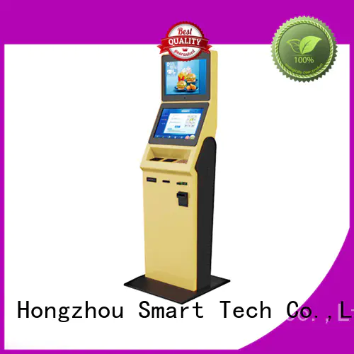 Hongzhou multi function hotel check in kiosk with card reader for sale
