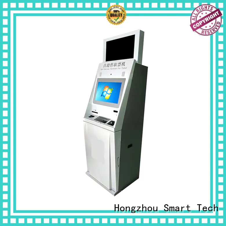 touch screen ticketing kiosk with printer in cinema