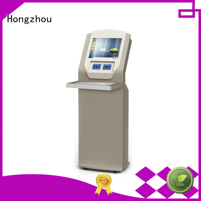 Hongzhou customized library kiosk system with id card reader in book store