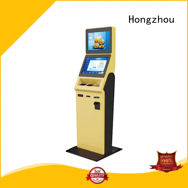 Hongzhou high end hotel check in kiosk with barcode scanner in hotel
