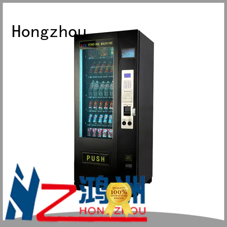 Hongzhou intelligent commercial vending machine with barcode scanner for airport