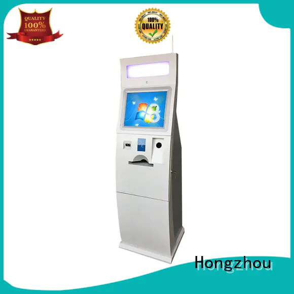 HD dual screen payment Kiosk with POS machine and A4 laser printer in hotel