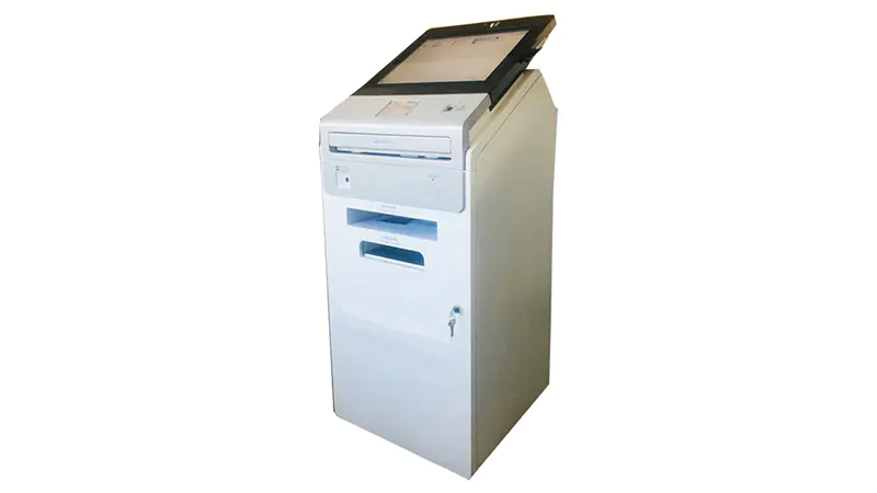 government information kiosk machine receipt in bar