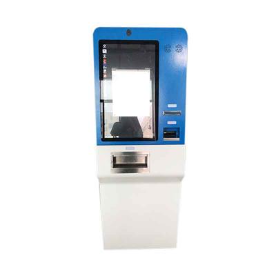 27 inch touch screen cash accept and dispenser payment kiosk for money Exchange in hotel and airport