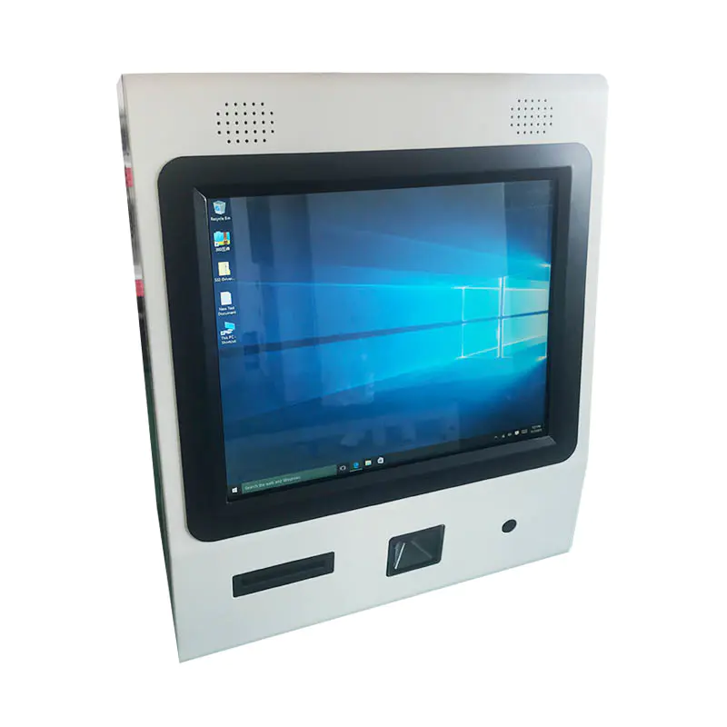 OEM ODM Wall mounted touch screen kiosk with QR code scanner and WIFI