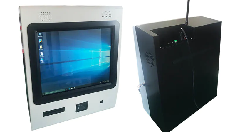floor standing touch screen information kiosk with camera for sale