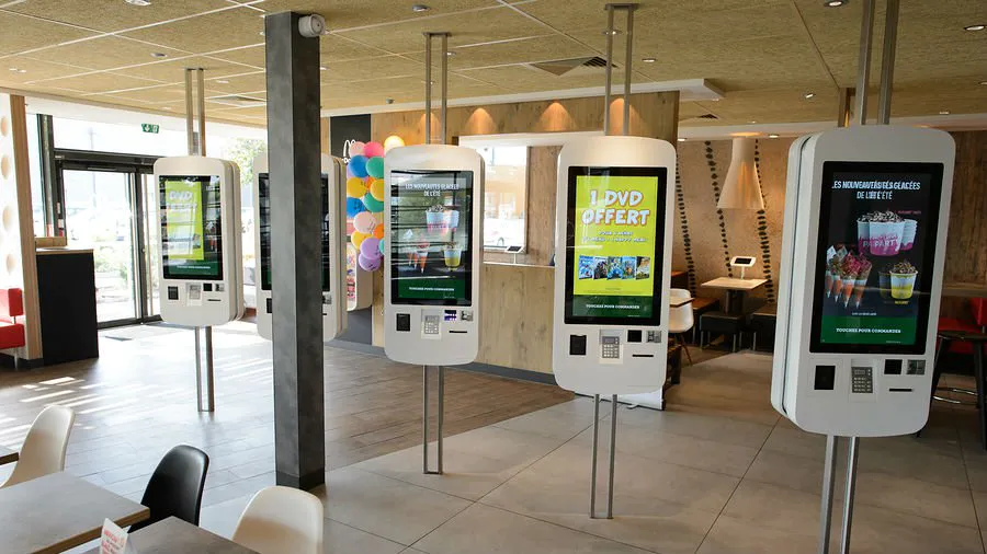 factory price self ordering kiosk with printer for restaurant