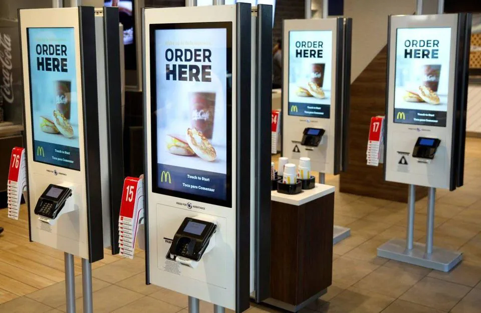 factory price self ordering kiosk with printer for restaurant