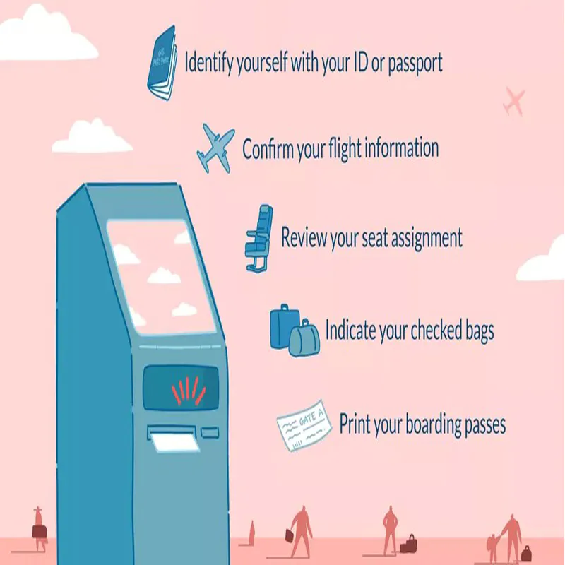 custom ticket kiosk machine with printer on bus station