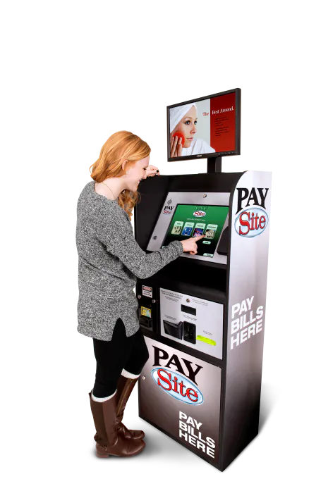 metal kiosk payment terminal for busniess in bank
