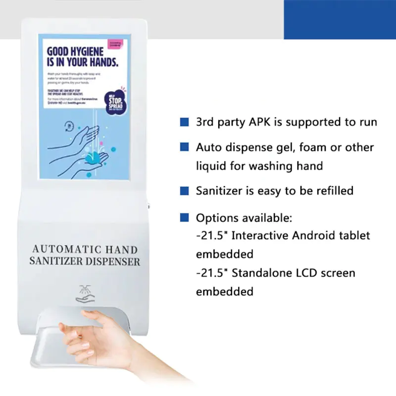 21.5 Inch Digital Signage Hand Sanitizer
