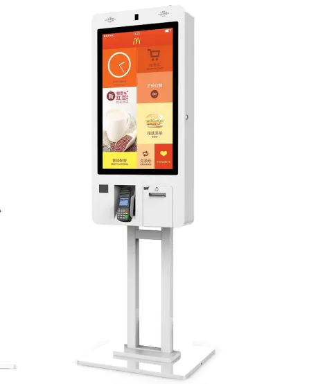 Mcdonald self ordering kiosk, with touch screen, printer, QR code scanner, speaker, pos terminal