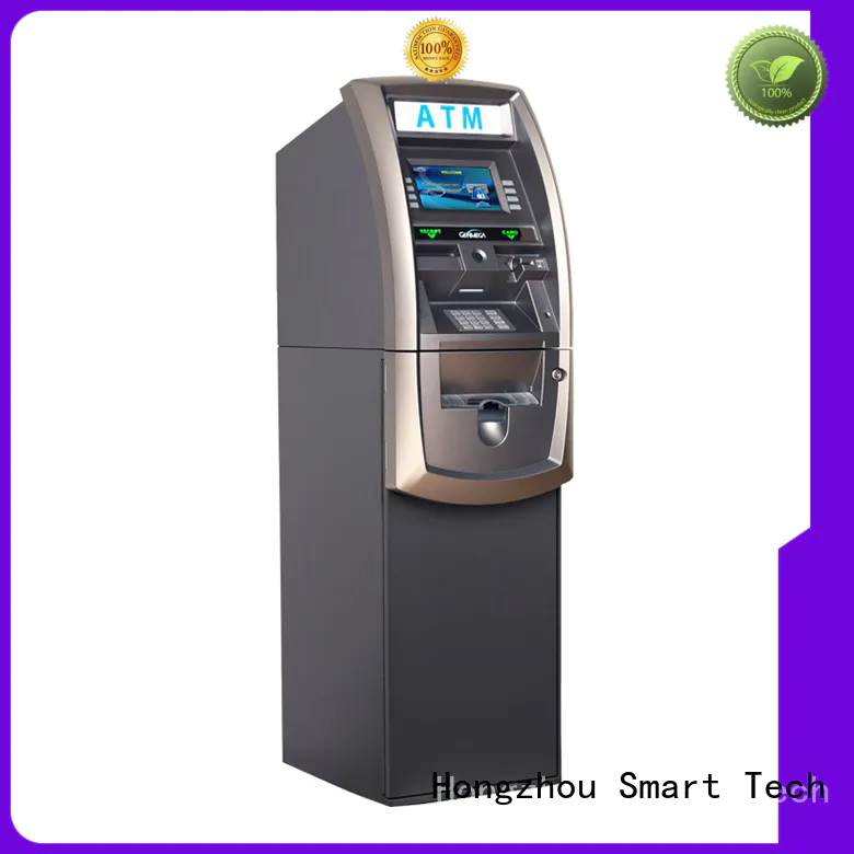 top money exchange kiosk with logo for transfer accounts