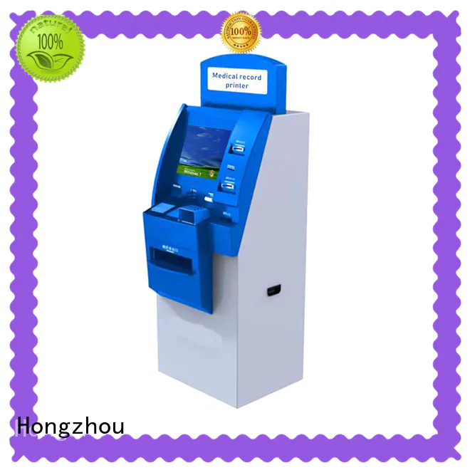 Hongzhou touch screen patient check in kiosk with coin for patient